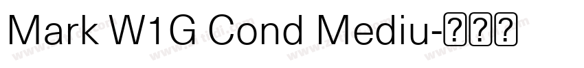 Mark W1G Cond Mediu字体转换